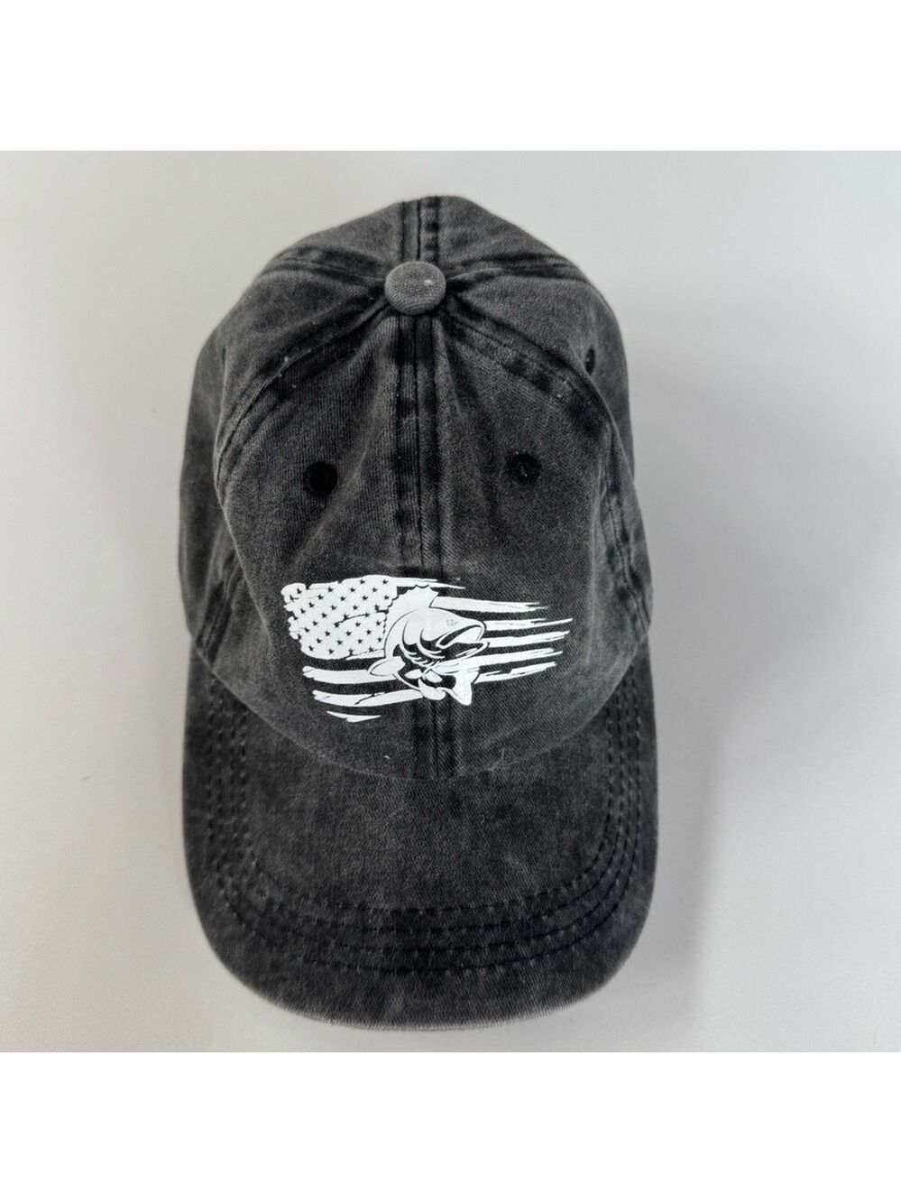 Waldeal Gray And White Hat American Flag Fishing One Size Fits All